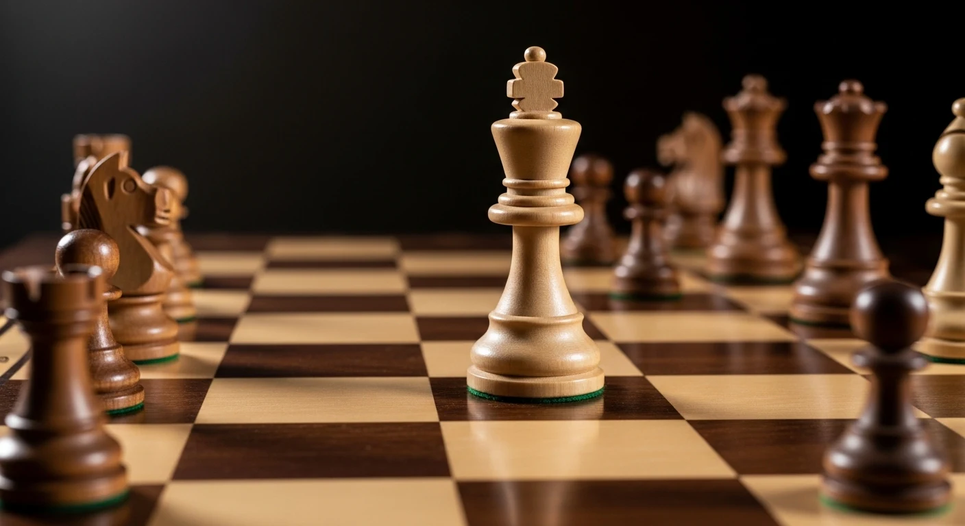 Schaakstukken op een bord als symbool voor strategie